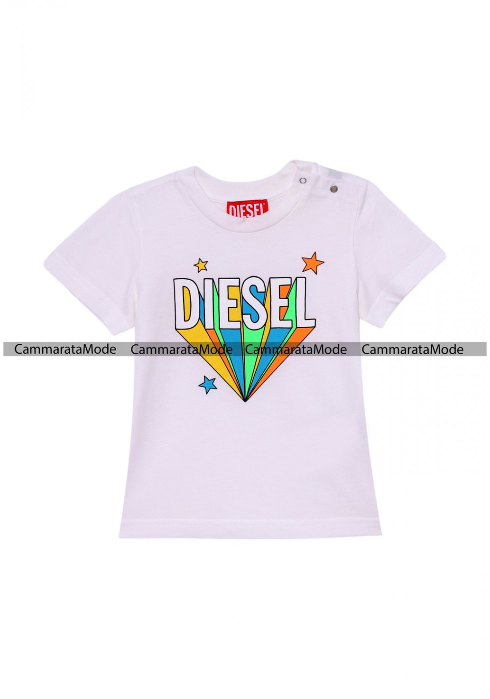Diesel bambina maglietta STELLIS - T-shirt bianca con stampa davanti