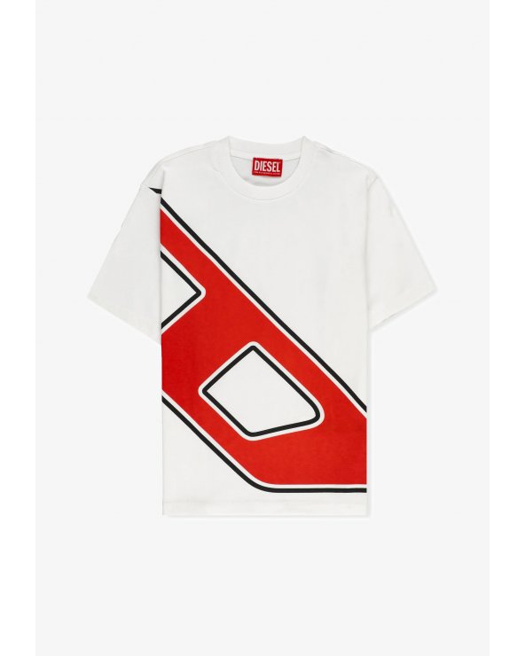Diesel bambino T-shirt LOGBIG - Maglietta bianca a maniche corte con stampa