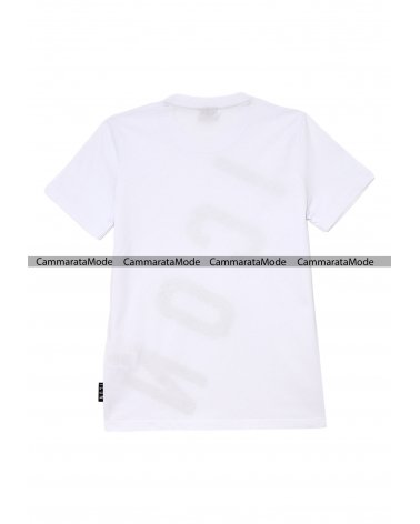 T-shirt uomo ICON - Shirt bianca con grande logo trasversale nel davanti