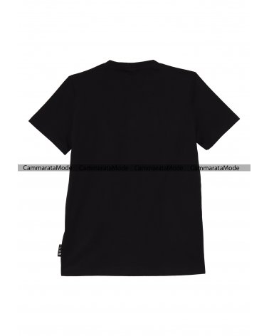 T-shirt uomo ICON - Shirt nera con grande logo trasversale nel davanti