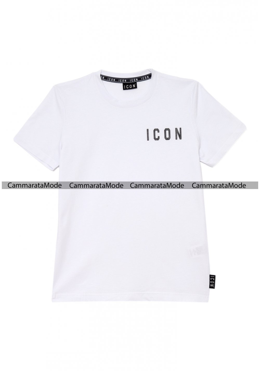 T-shirt uomo ICON - Shirt bianca con mini logo laterale nel davanti