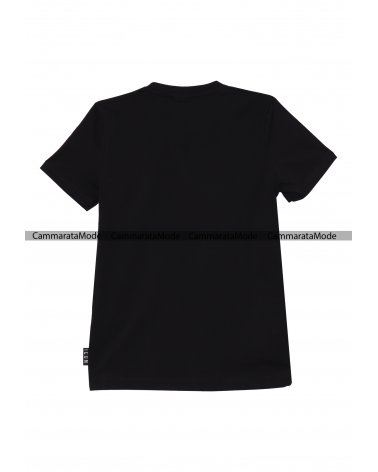 T-shirt uomo ICON - Shirt nera con mini logo laterale nel davanti