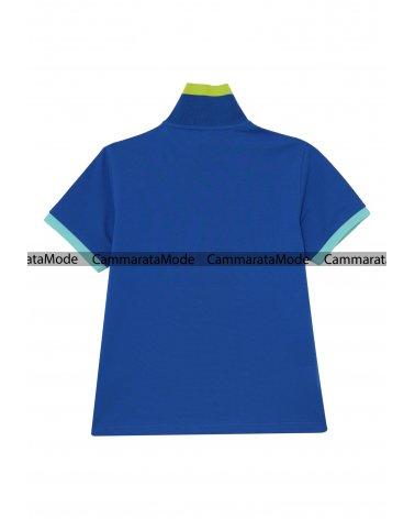 Sun68 bambino T-shirt polo RIGHIN - Polo blu royal logo AX maniche corte