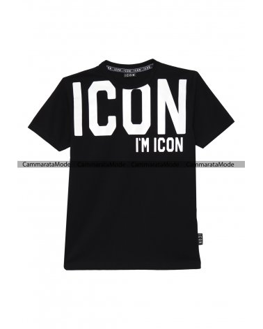 Completo bambino ICON logo - Set nero T-shirt e bermuda con grande logo