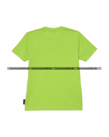 T-shirt verde lime ICON - Shirt in cotone con logo ICON a maniche corte