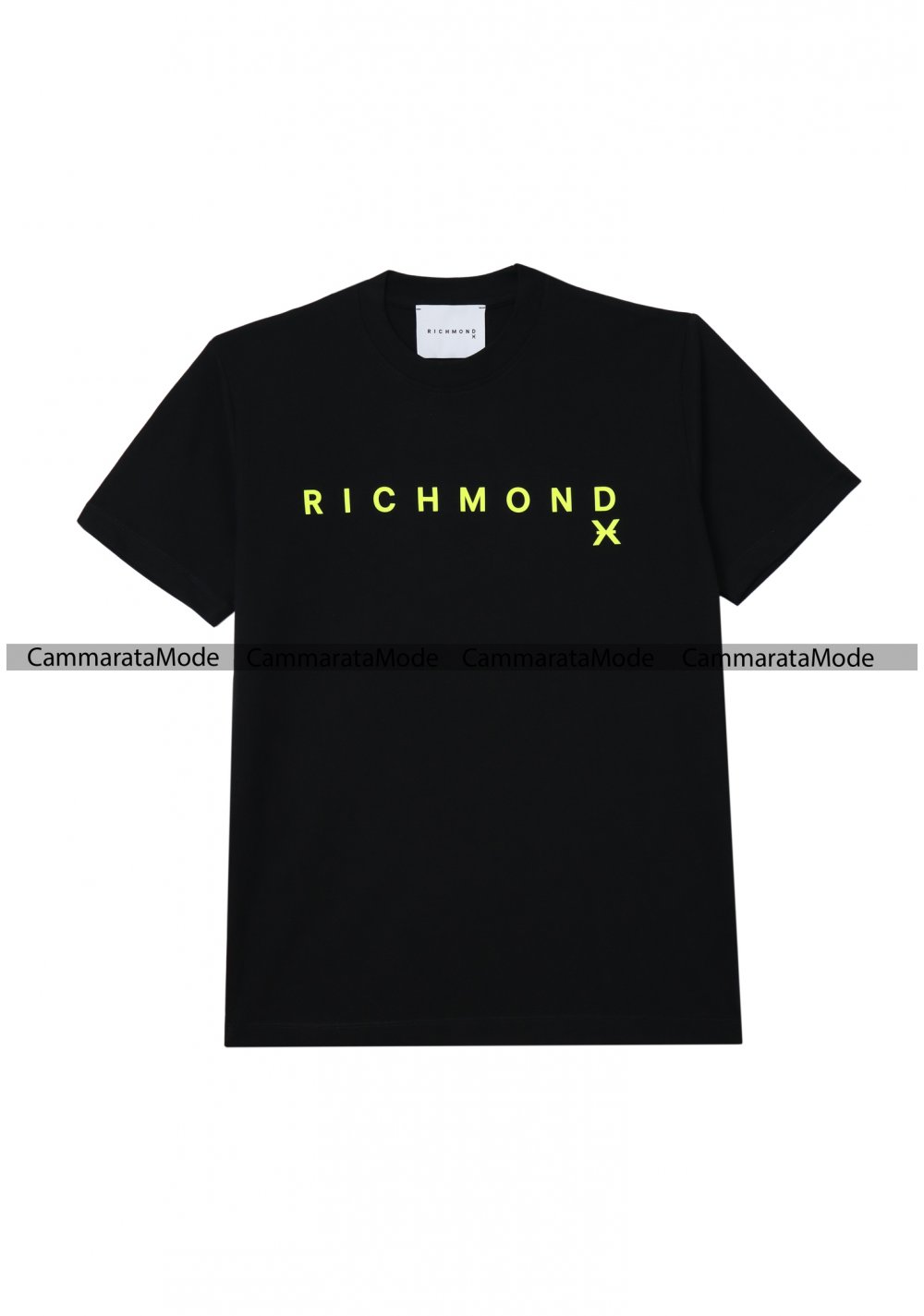 Richmond uomo t-shirt nera, maniche corte in cotone