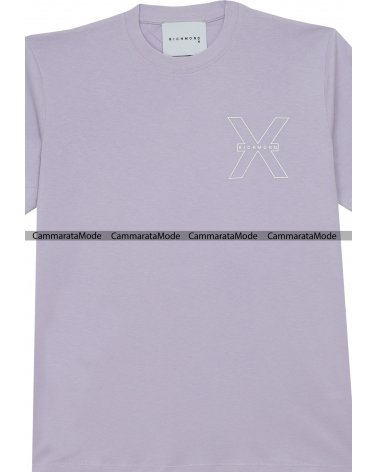 Richmond TIXLOGO - T-shirt lilla con stampa da uomo