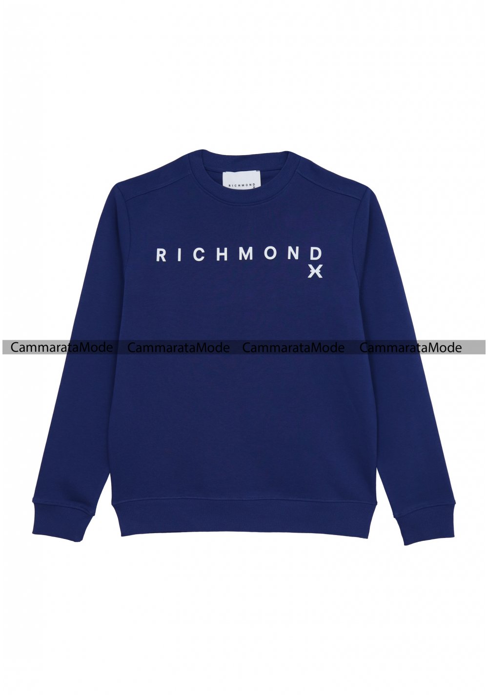 Richmond Felpa blu WEARLY - uomo logo gomma