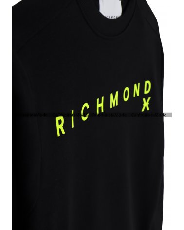 Richmond Felpa nero WEARLY - uomo logo gomma