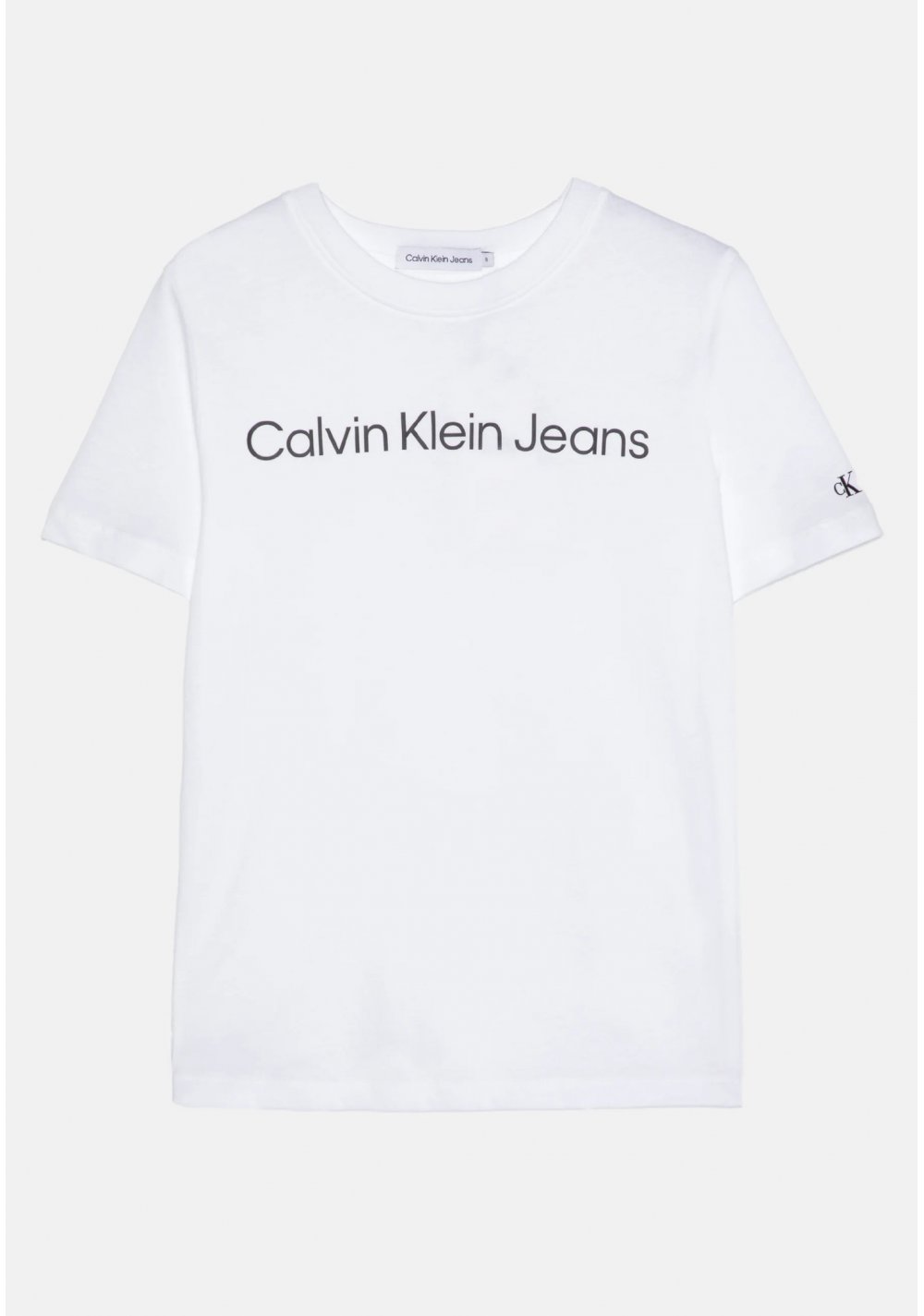 Calvin Klein Jeans bambini LOGO UNISEX - T-shirt bianca con stampa