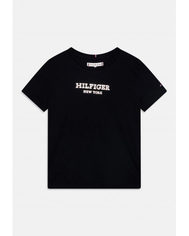 Tommy Hilfiger MONOTYPE PRINT TEE - T-shirt blu scuro con stampa