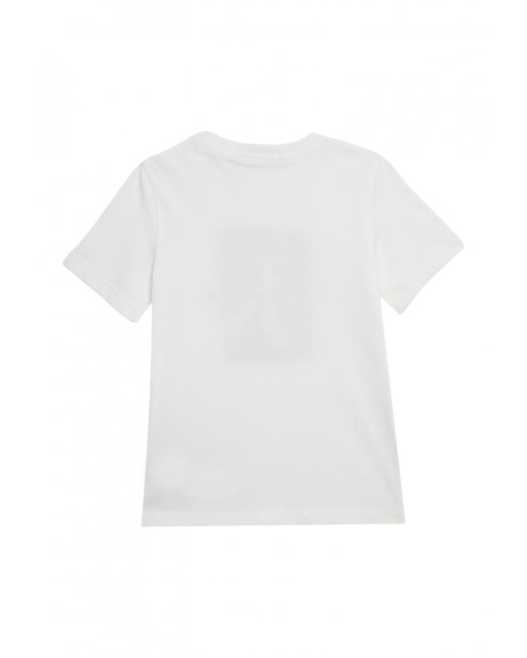 Calvin Klein bambini LOGO green - T-shirt bianca girocollo