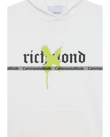 Richmond DOSHI - Felpa da uomo bianca con cappuccio, logo x