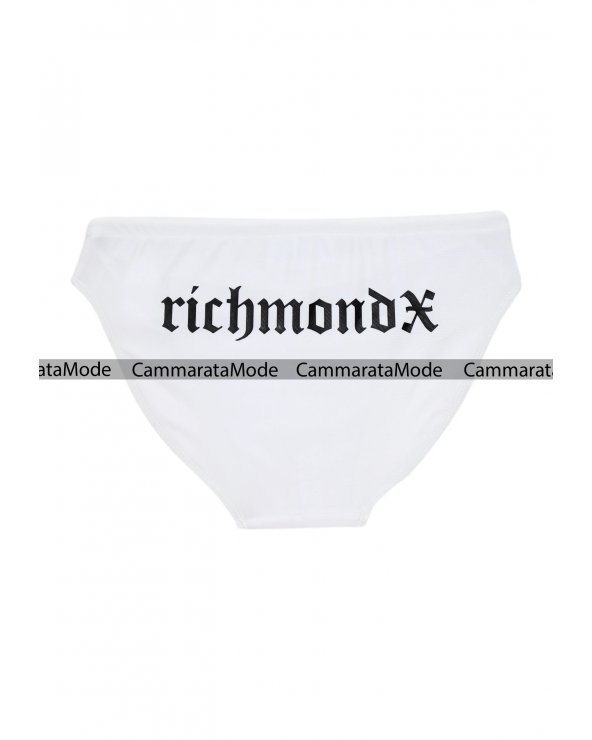 Richmond costume da uomo EREMIX - Slip bianco con logo posteriore in contrasto