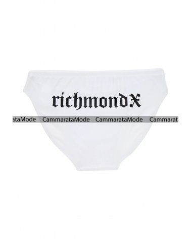 Richmond costume da uomo EREMIX - Slip bianco con logo posteriore in contrasto