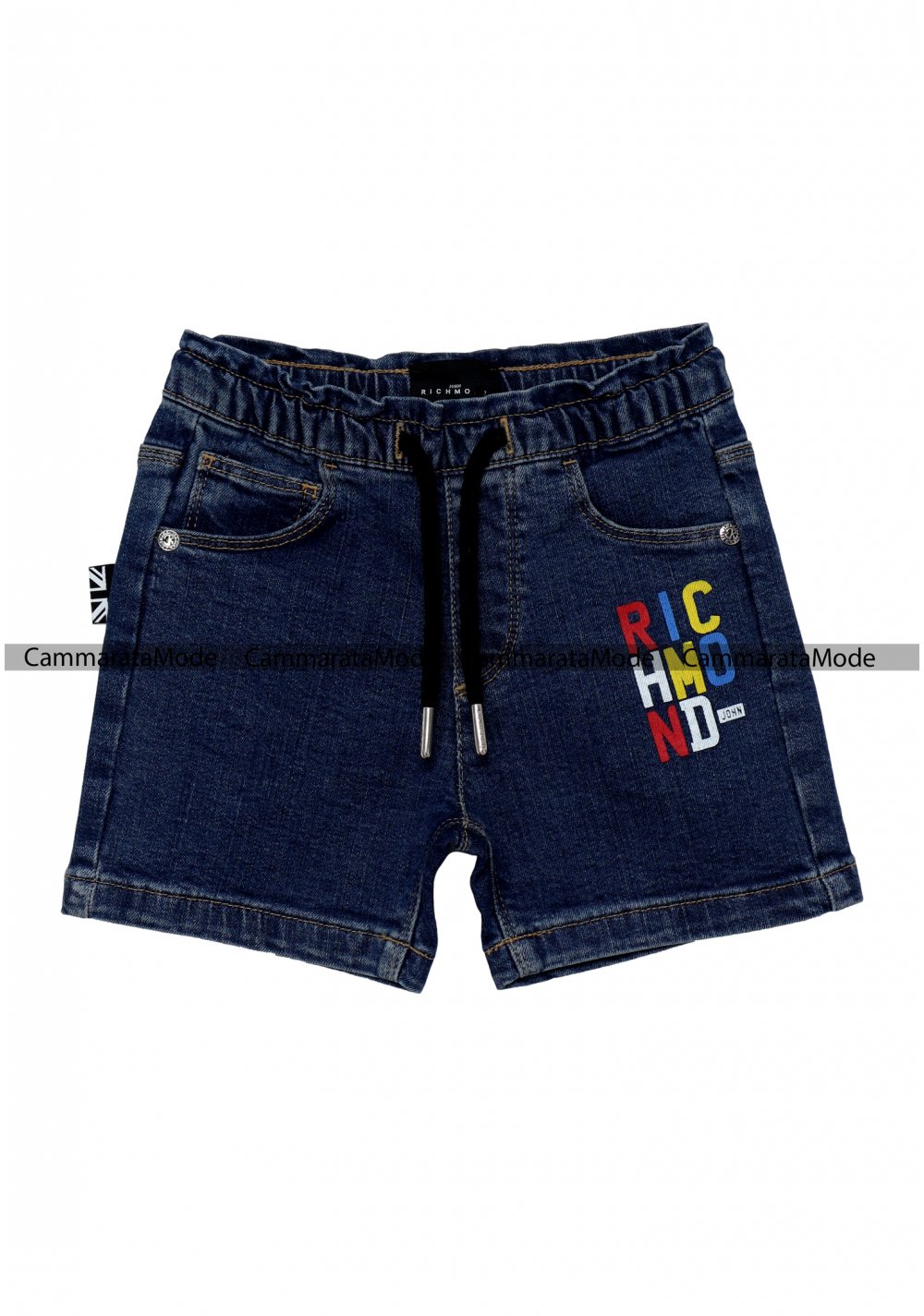 Richmond bambini GUORMA - Shorts di jeans, logo stampa multicolor