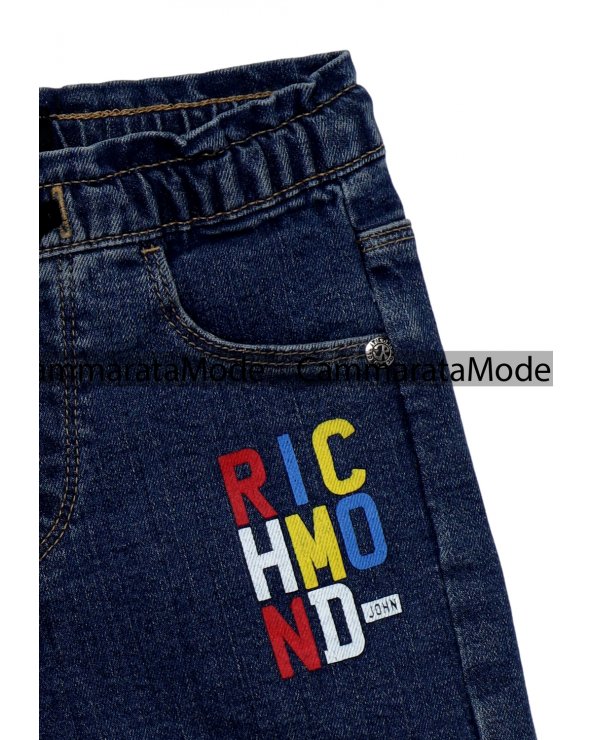 Richmond bambini GUORMA - Shorts di jeans, logo stampa multicolor