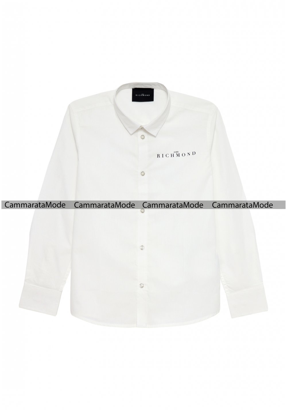 Richmond bambino DOGUAL - Camicia bianca in cotone con logo