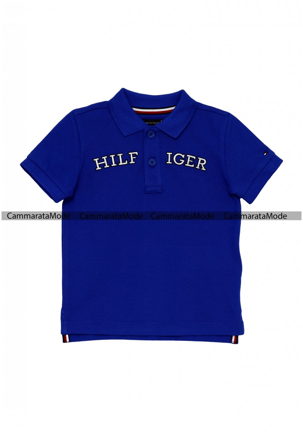 Tommy Hilfiger bambini GILIETE - Polo royal in piquet di cotone con logo davanti
