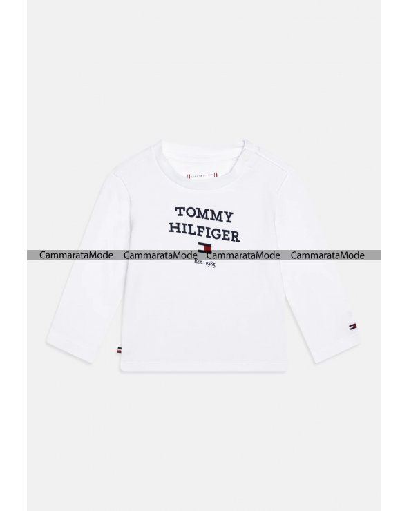 Tommy Hilfiger bambini LOGO TEE UNISEX - Maglietta bianca a manica lunga