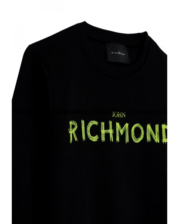 Richmond bambini DROMES - Felpa nera logo anteriore