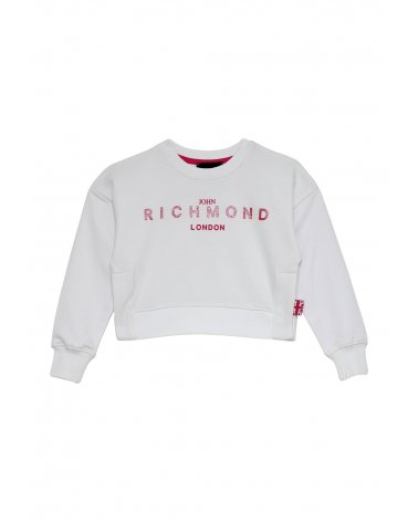 Richmond bambina TOLES - Completo bianco felpa con leggings