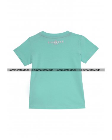 Richmond bambina WACHI- T-shirt verde stampa glitter