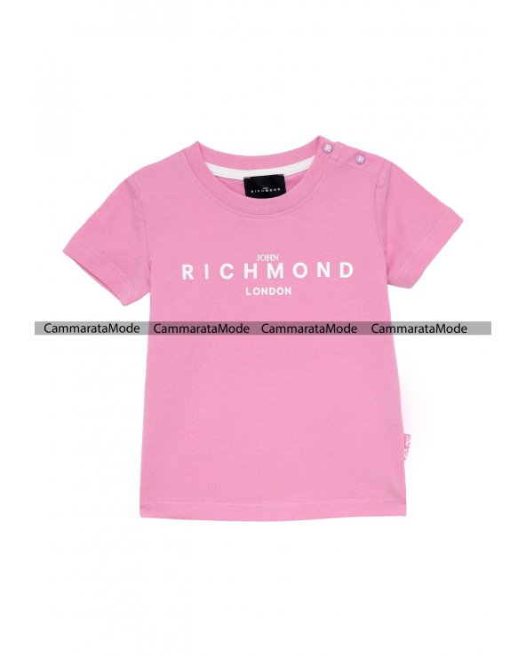 Richmond bambina WACHI- T-shirt rosa stampa glitter