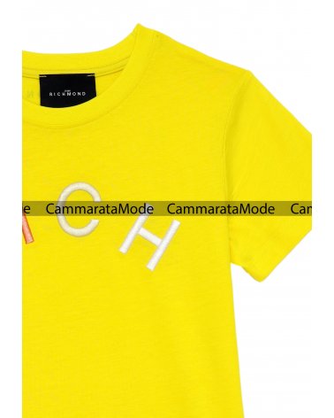 Richmond bambino KABALEBO - T-shirt giallo con stampa ricamo