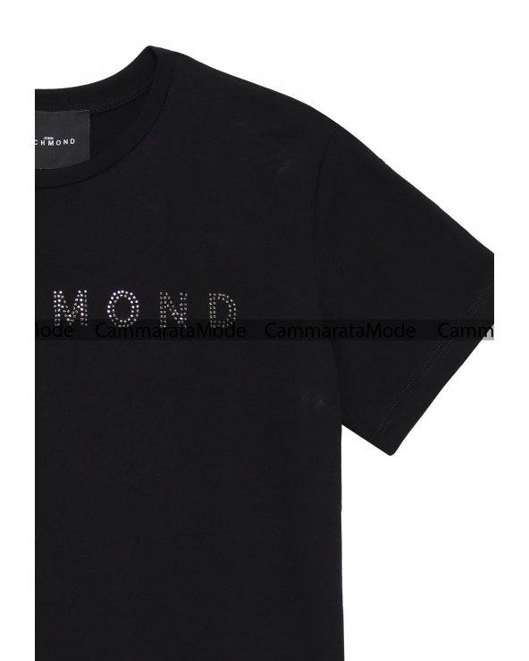 Richmond bambina NONAM - T-shirt netra con stampa strass