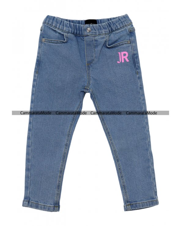 Richmond bambino CHUBU - jeans blu denin, logo stampa rich, vita elastica