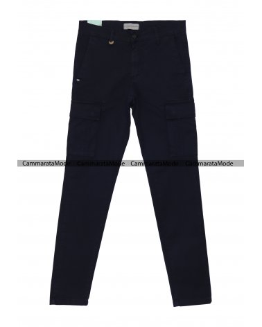 SQUAD2 uomo SOROLLA - Pantalone tasconato blu, tessuto in cotone