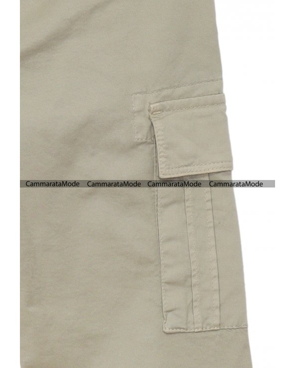 SQUAD2 uomo SOROLLA - Pantalone tasconato beige, tessuto in cotone