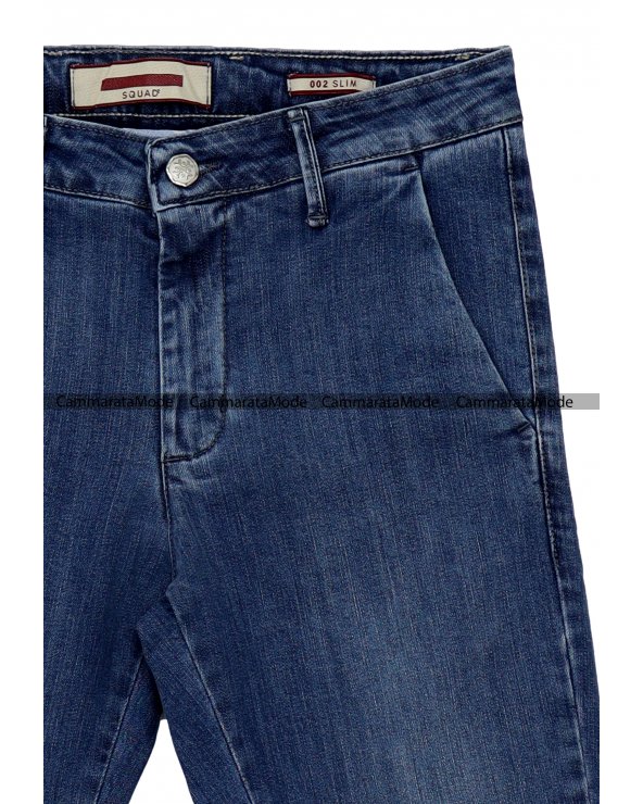 Squad2 uomo BALVIN - jeans denim tasche america, slim fit tessuto elastico