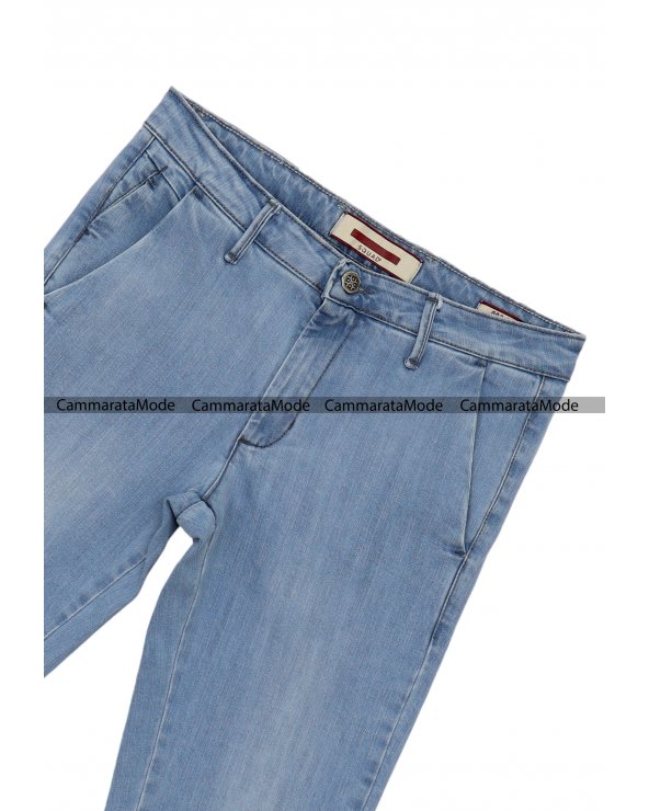 Squad2 uomo BALVIN - jeans denim chiaro tasche america, slim fit elastico