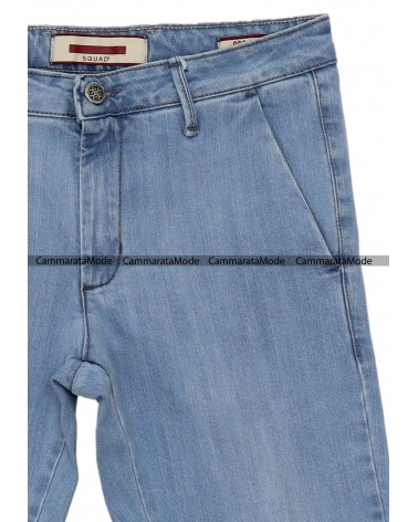 Squad2 uomo BALVIN - jeans denim chiaro tasche america, slim fit elastico
