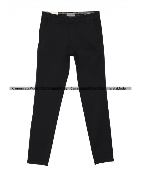 SQUAD2 uomo CUBA - Pantalone nero tasche america, slim fit cotone elastico
