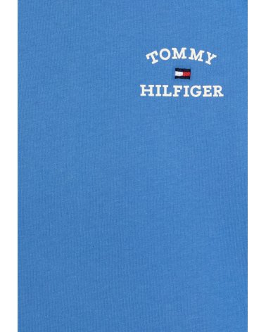 Tommy Hilfige bambino LOGO TEE - T-shirt basic celeste, girocollo in cotone