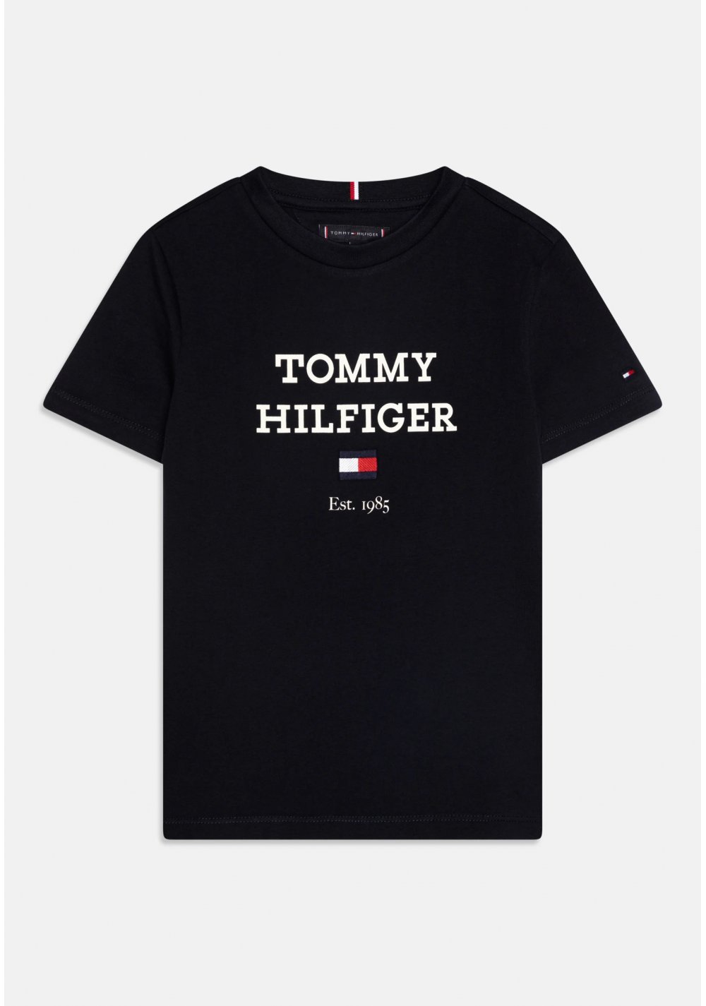 Tommy Hilfiger bambino LOGO TEE - T-shirt blu con stampa e logo centrale