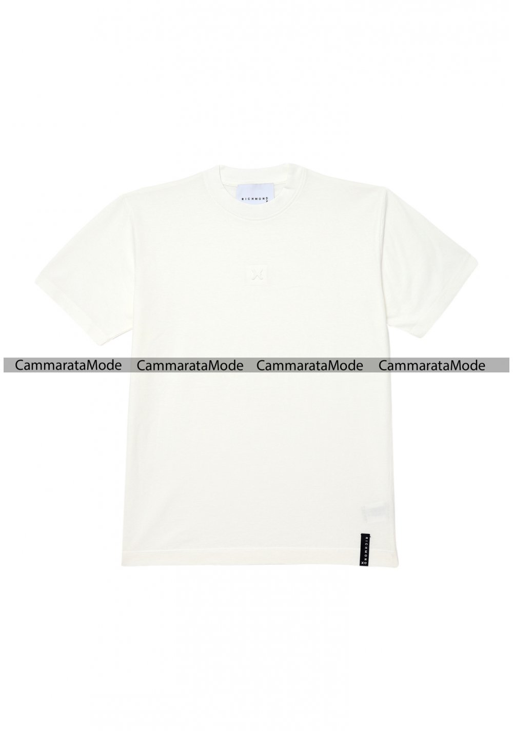 Richmond uomo KYMI - T-shirt panna girocollo in cotone