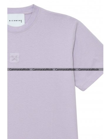 Richmond uomo KYMI - T-shirt lilla girocollo in cotone