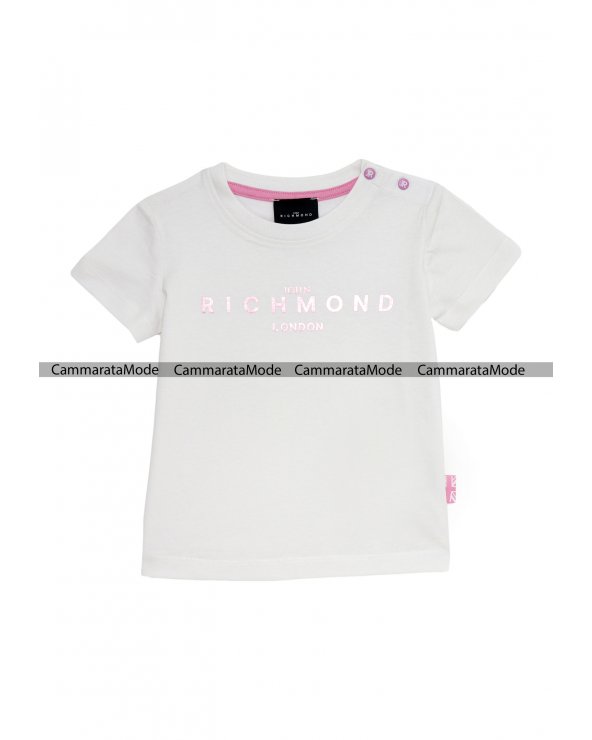 Richmond bambina WACHI- T-shirt bianca stampa glitter