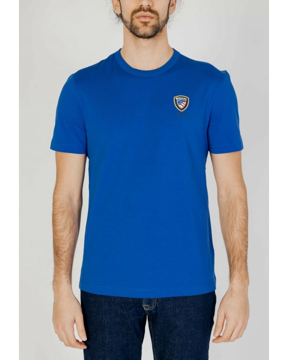 Blauer T-shirt con stampa